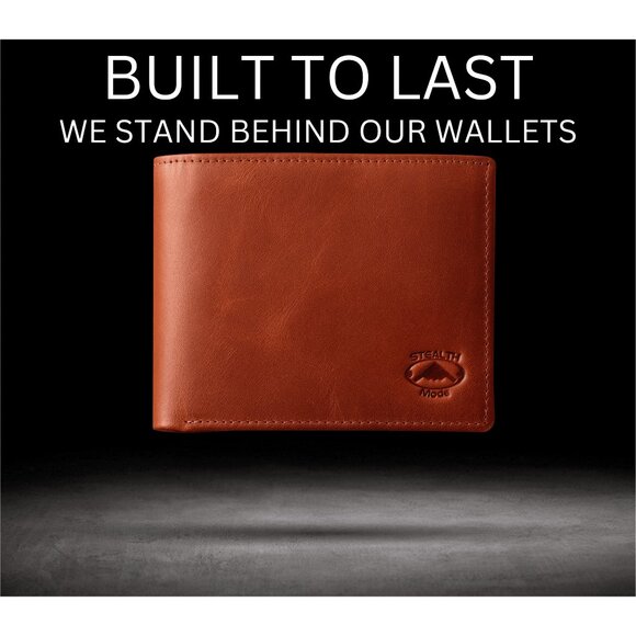 Stealth Mode Leather Bifold Men's Wallet - NEW - Picture 5 of 6